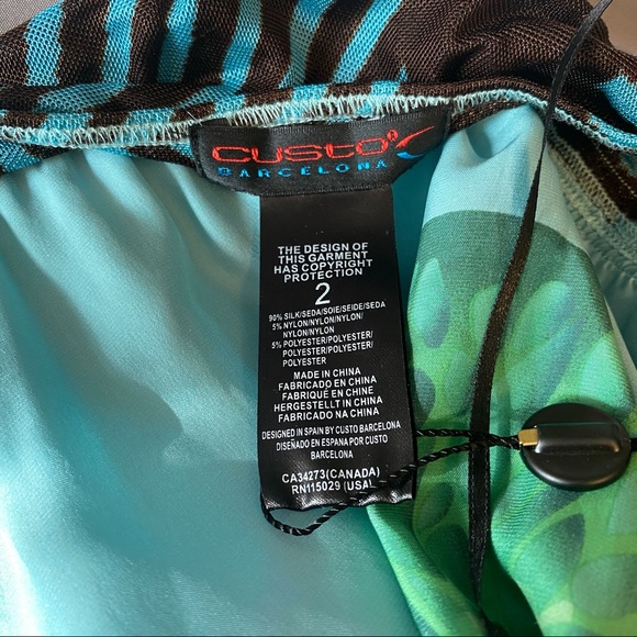 Custo Barcelona Graphic Silk Maxi Dress - Picture 13 of 16